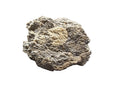 Laâyoune 002 lunar feldspathic breccia complete individual, 193.73g, gray highland stone with pale clasts shown on white background