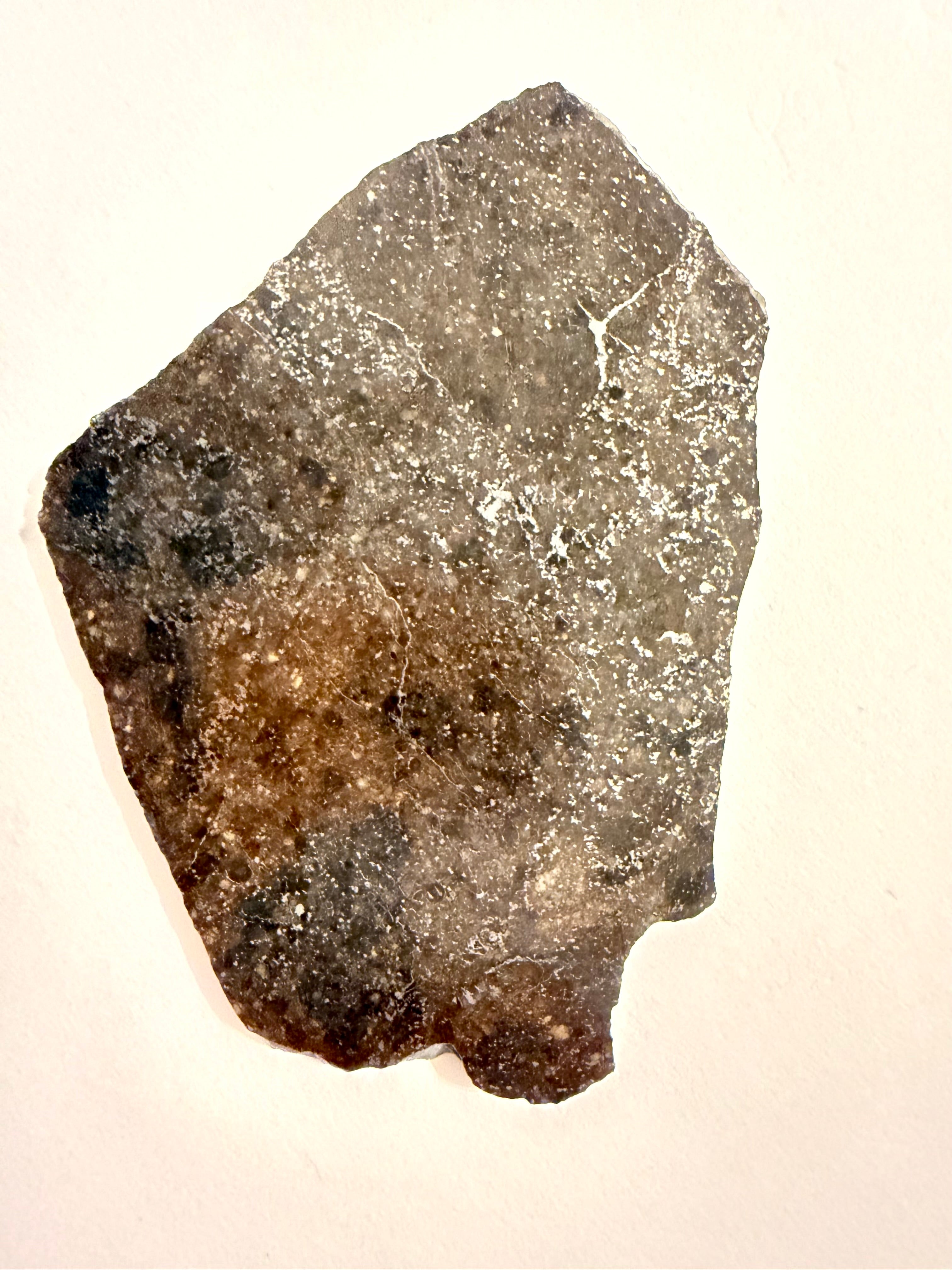 NWA 15468 OC4 Melt Breccia Slice, 42.09g, Impact-Molten – Treasure