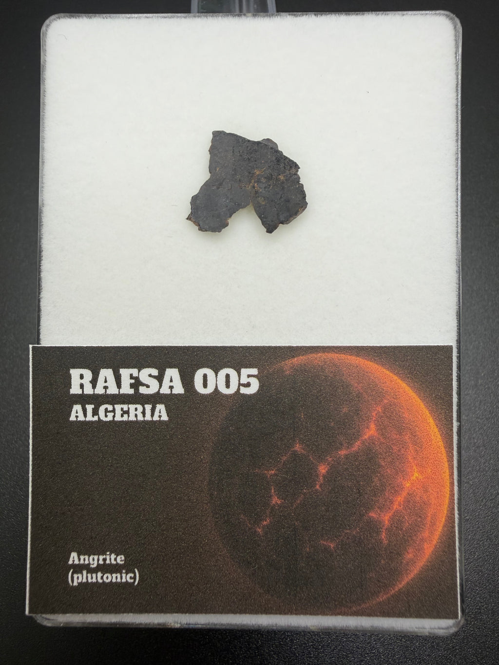 Rafsa 005 angrite (plutonic) meteorite individual 0.70g -- rare achondrite from primordial planetary interior, Treasure Coast