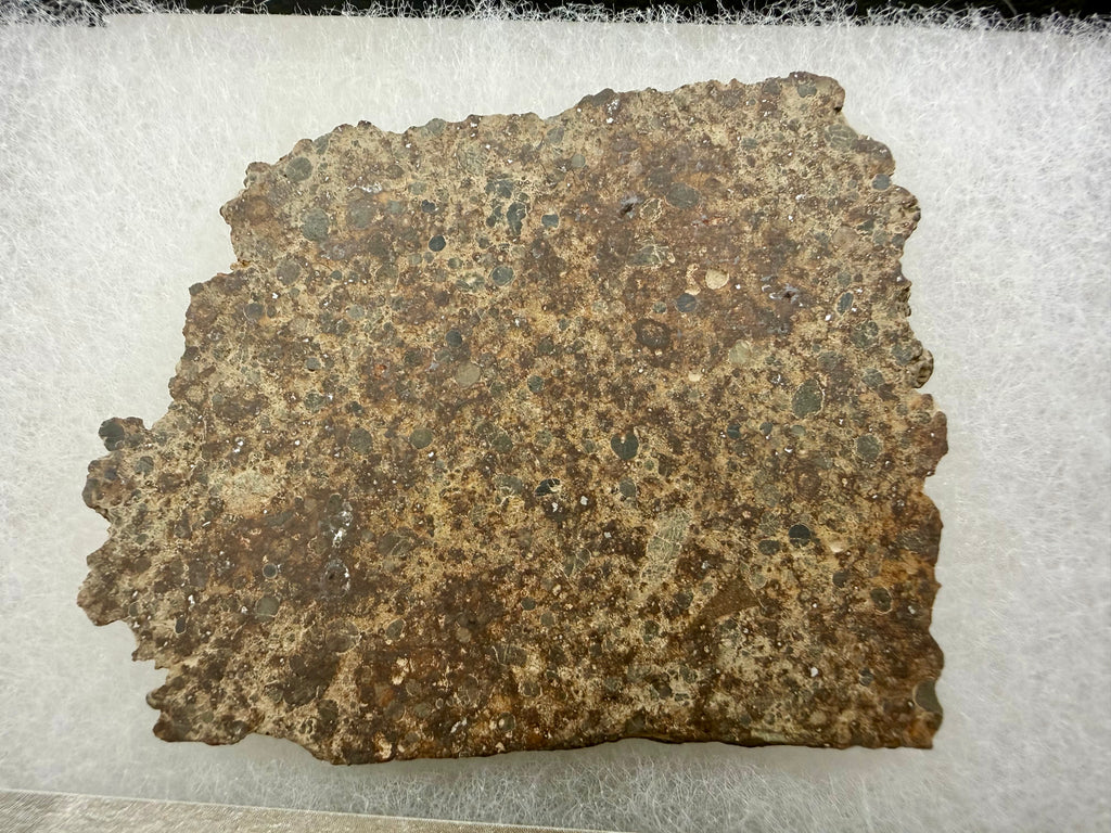 NWA 17707 LL4 chondrite 27.61g -- rounded chondrules preserved in fine-grained matrix material