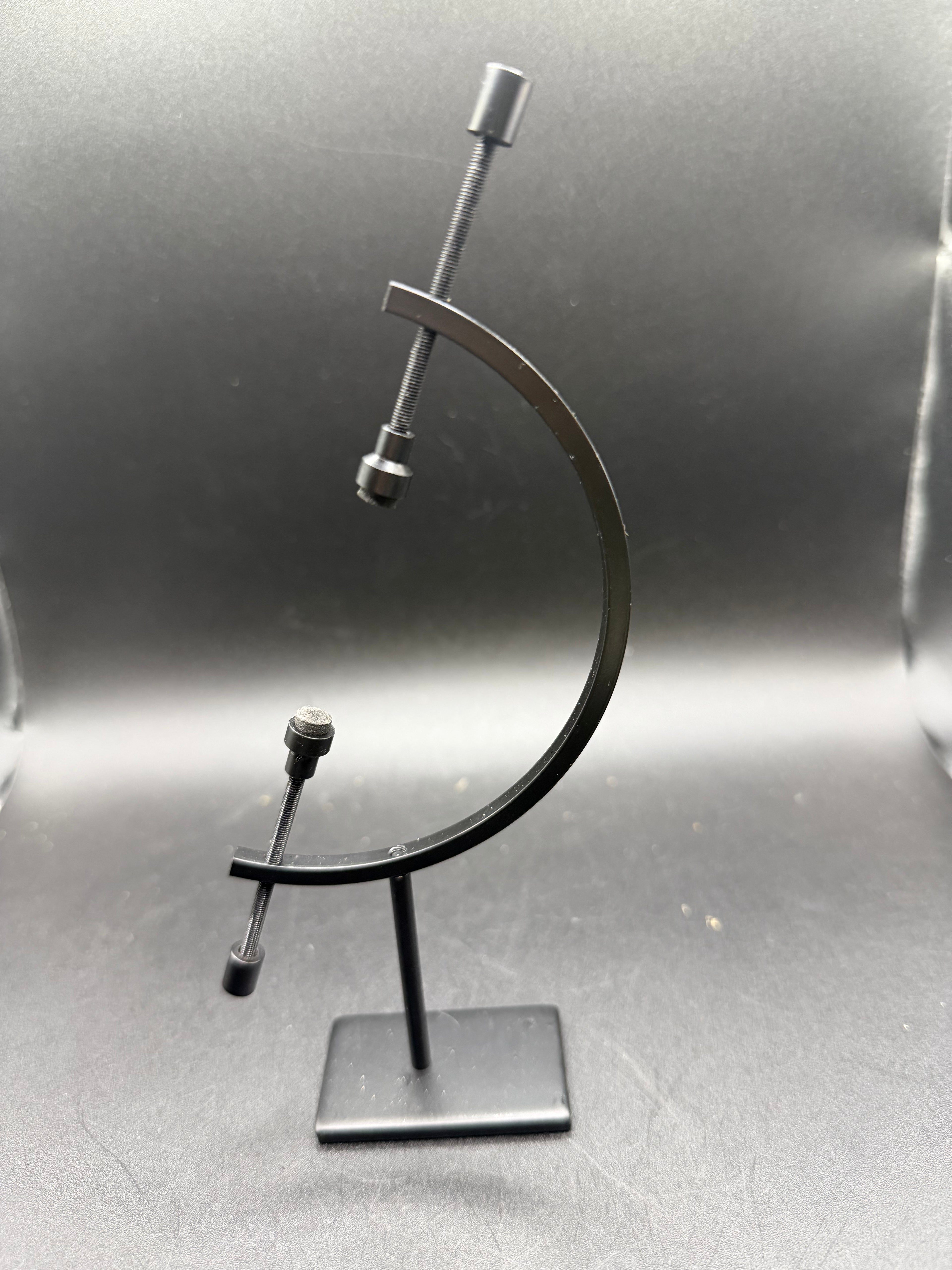 Caliper Display Stand for Meteorites and Specimens, Black Metal, Small or Large