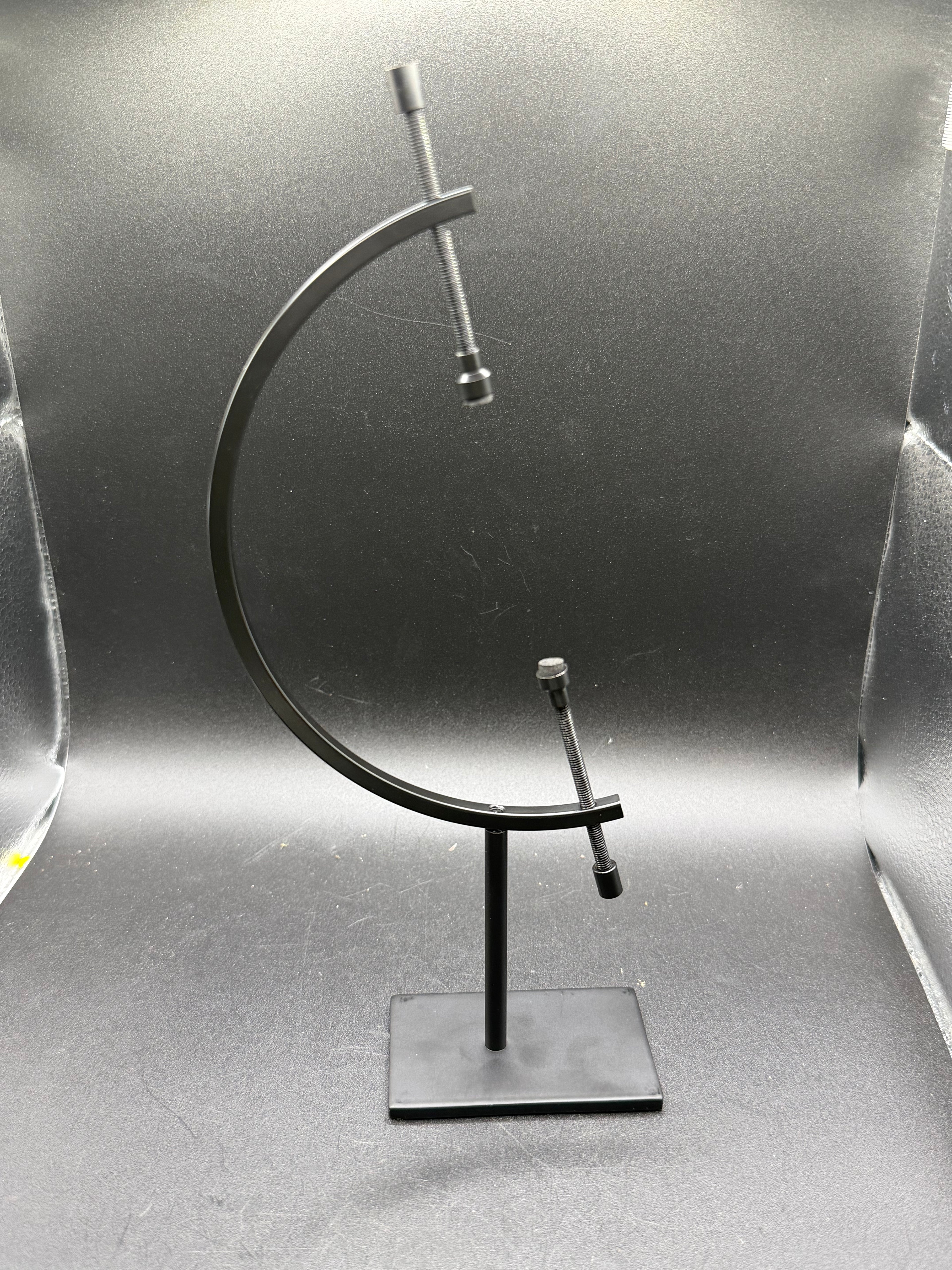 Caliper Display Stand for Meteorites and Specimens, Black Metal, Small or Large