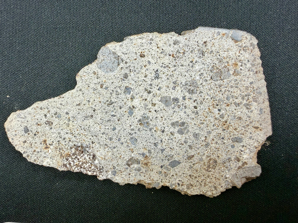 NWA 17708 howardite 26.23g -- brecciated interior with eucritic and diogenitic clasts in fine-grained impact matrix
