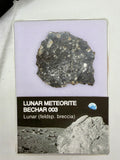 Bechar 003 lunar feldspathic breccia meteorite slice 4.80g -- Moon rock achondrite, Treasure Coast Meteorite Co.