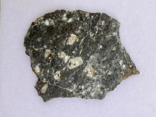 Bechar 003 lunar meteorite 3.63g -- brecciated texture showing angular clasts in fine-grained matrix