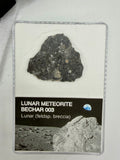 Bechar 003 lunar feldspathic breccia meteorite slice 3.19g, complete full slice -- Moon rock with angular clasts, Treasure Co