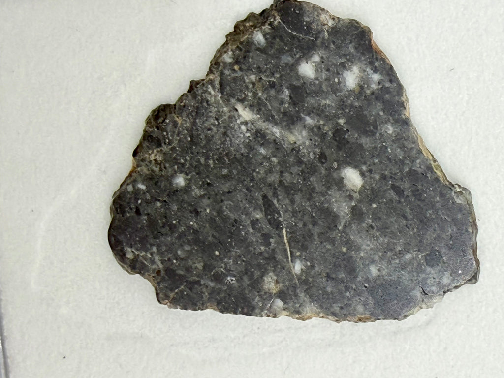 Bechar 003 lunar breccia 3.19g -- angular lithic fragments in compact groundmass under magnification