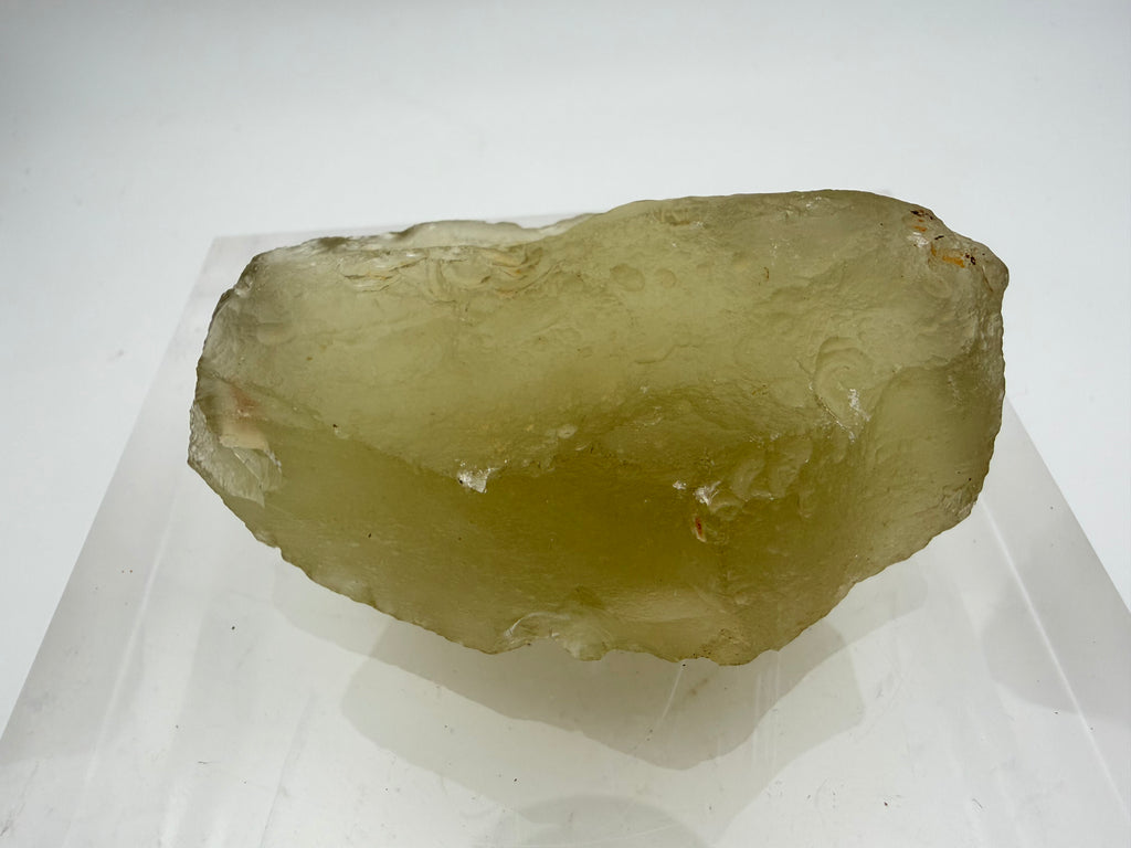 Libyan Desert Glass 93.19g -- natural sculptural morphology preserving solidification contours from impact event