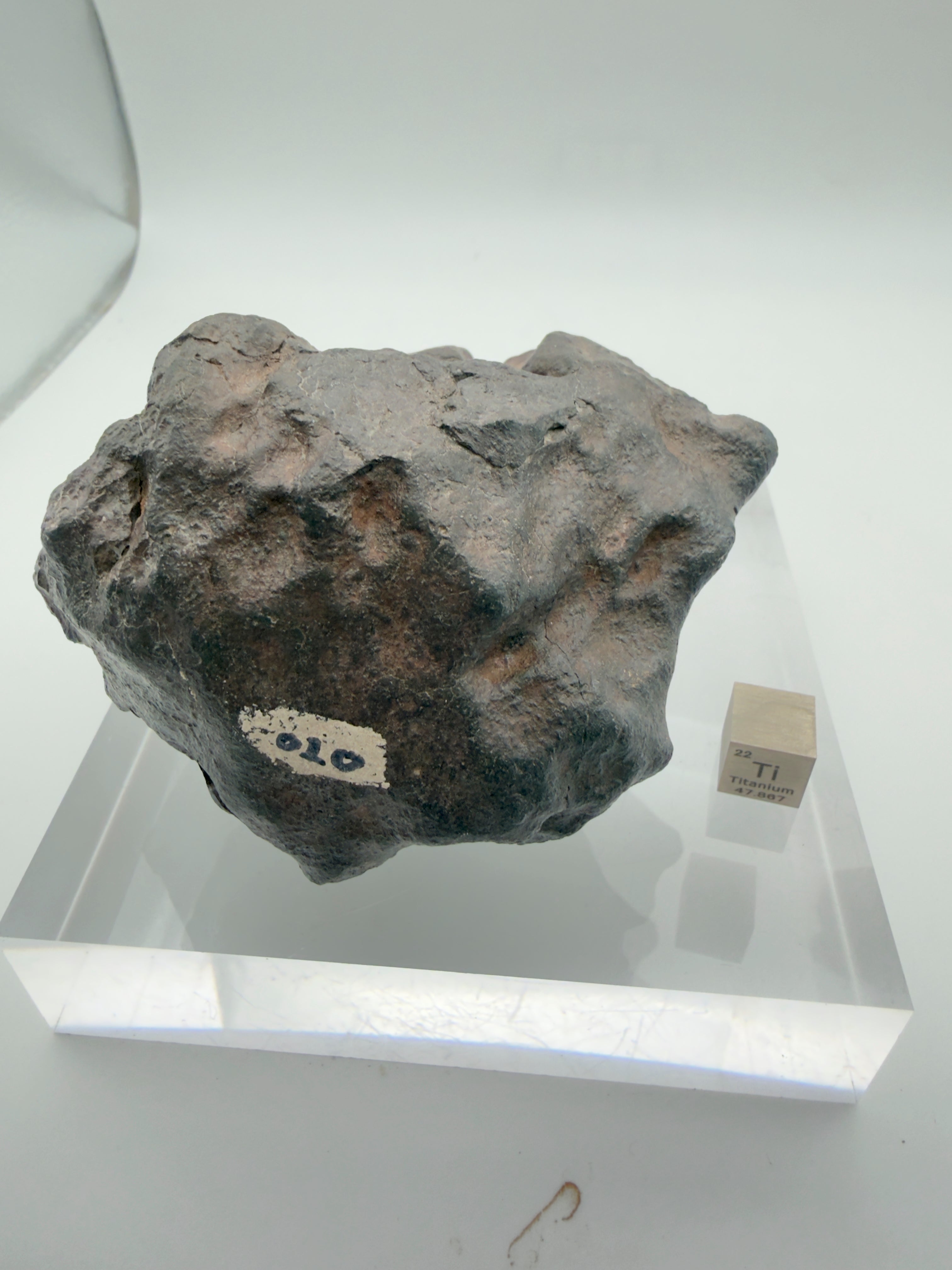 NWA 17919 H6 meteorite 488.00g -- fusion crust surface with regmaglypt depressions from atmospheric entry ablation