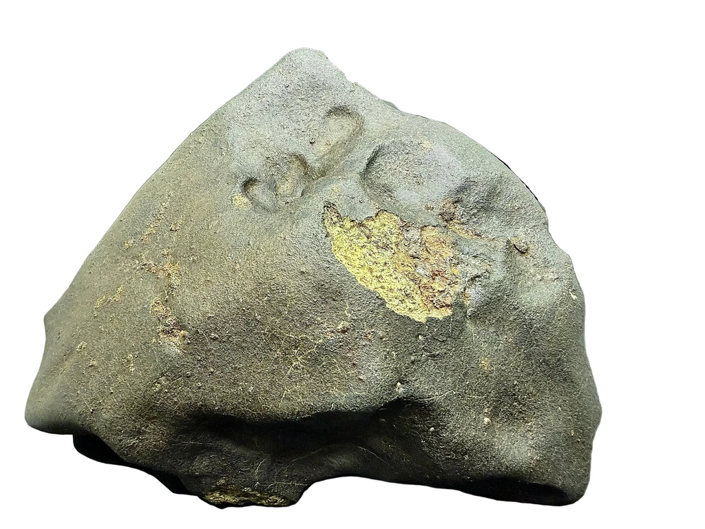 NWA XXX chondrite 1668.24g -- oriented ablation pattern with asymmetric fusion crust development