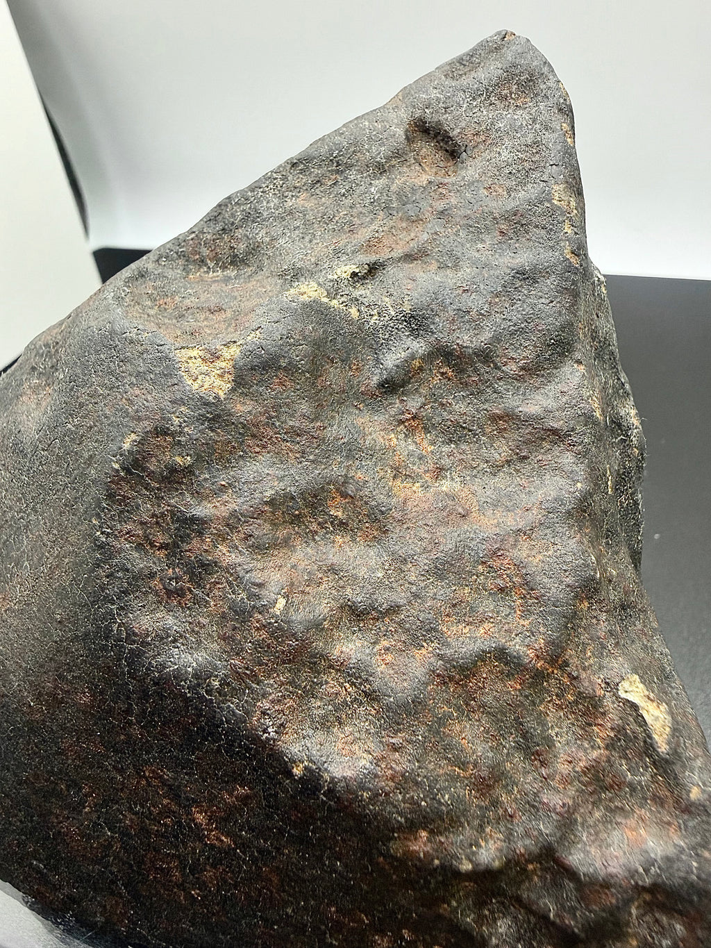 NWA XXX chondrite individual 1091.71g -- complete specimen showing all oriented surfaces and features