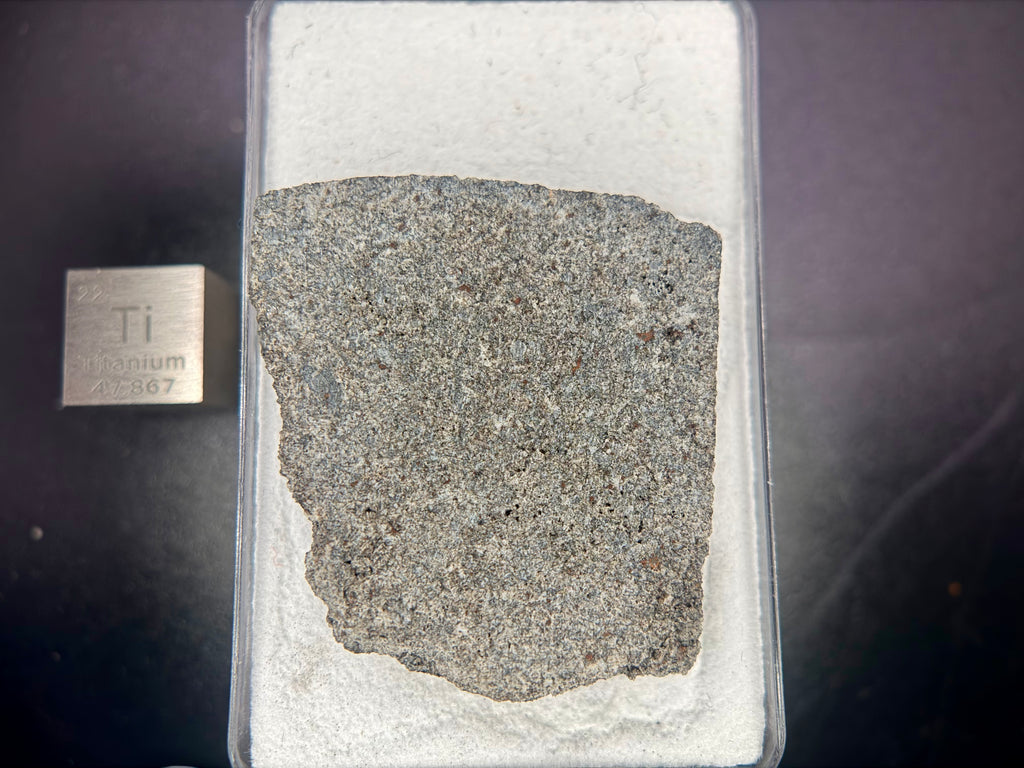 Ksar Ghilane 022 achondrite-ung meteorite end cut 9.07g, polished face -- ungrouped achondrite from Tunisia, Treasure Coast M