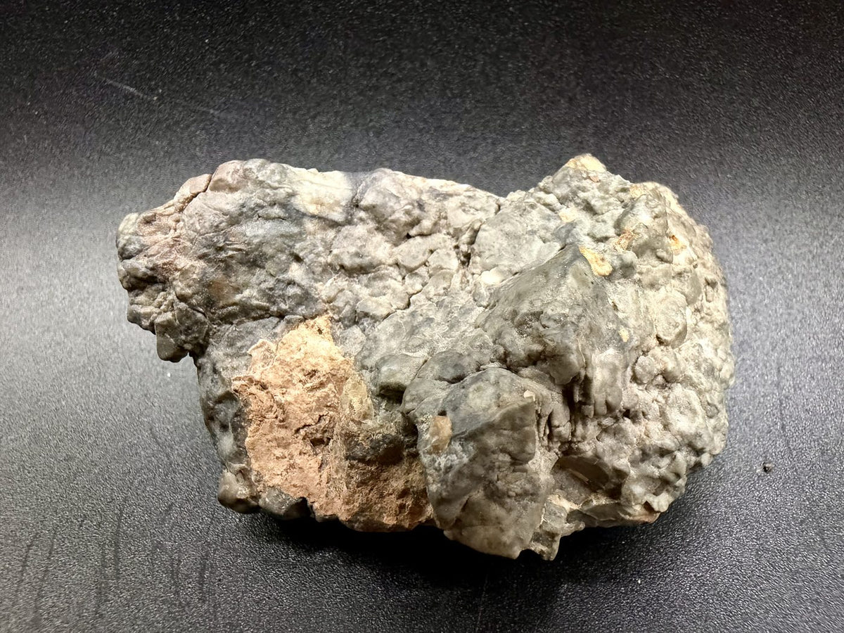Reverse of the Adrar 013 stone with tan desert crust across part of the underside