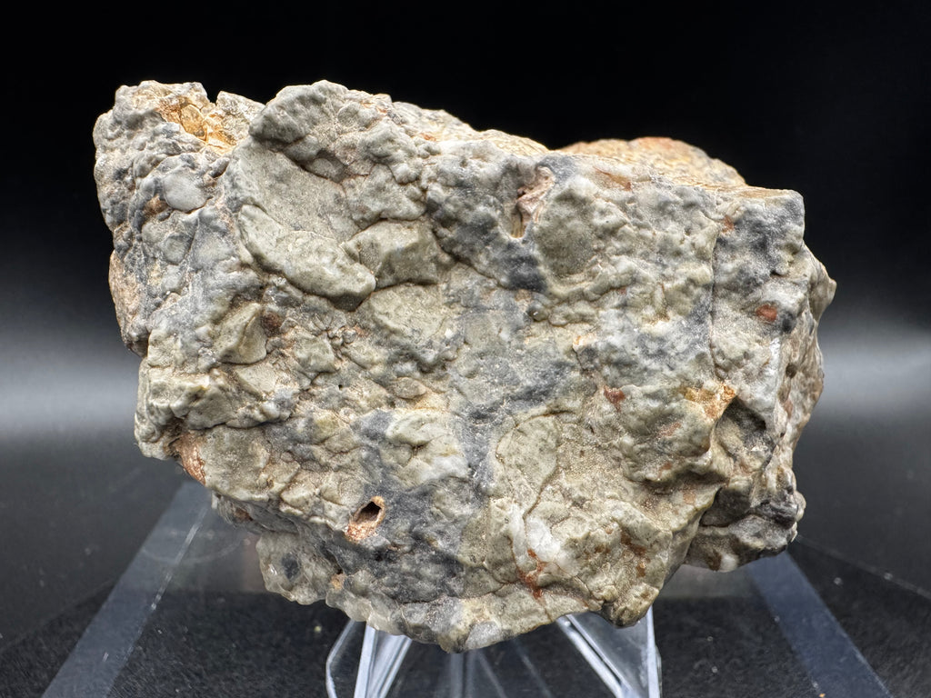 Adrar 013 Moon rock 142.20g with recrystallized breccia textures from rapid cooling in lunar vacuum