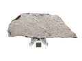 Aletai iron meteorite IIIE-an full slice, 186.60g, etched face showing Widmanstatten pattern, with 1 cm cube for scale