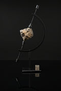 Amgala 001 Martian shergottite 40.80g complete individual mounted on included crescent display stand with titanium scale cube