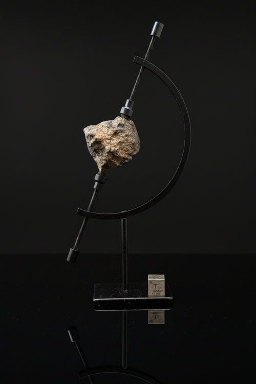 Amgala 001 Martian shergottite 40.80g complete individual mounted on included crescent display stand with titanium scale cube