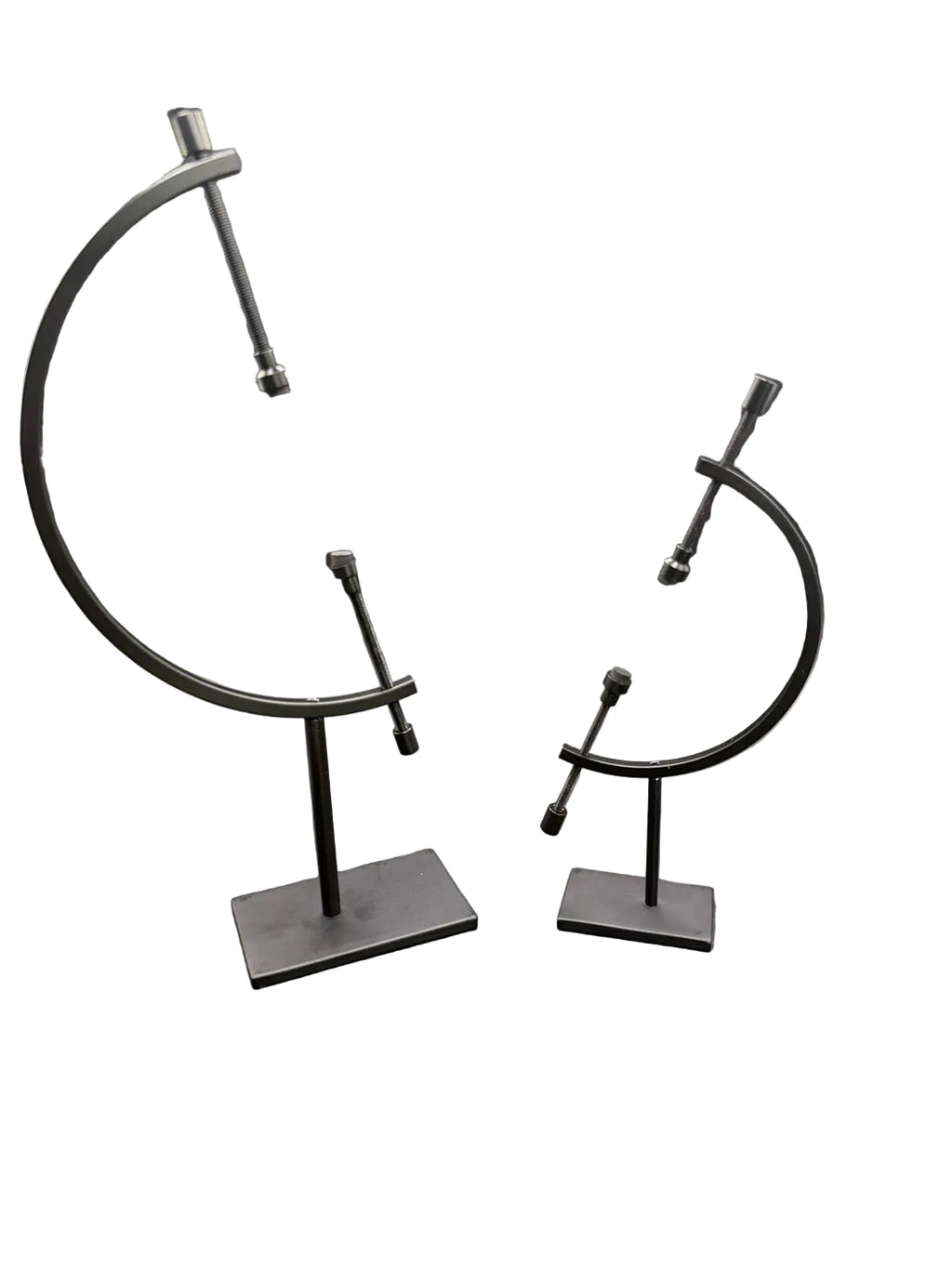 Caliper Display Stand for Meteorites and Specimens, Black Metal, Small or Large