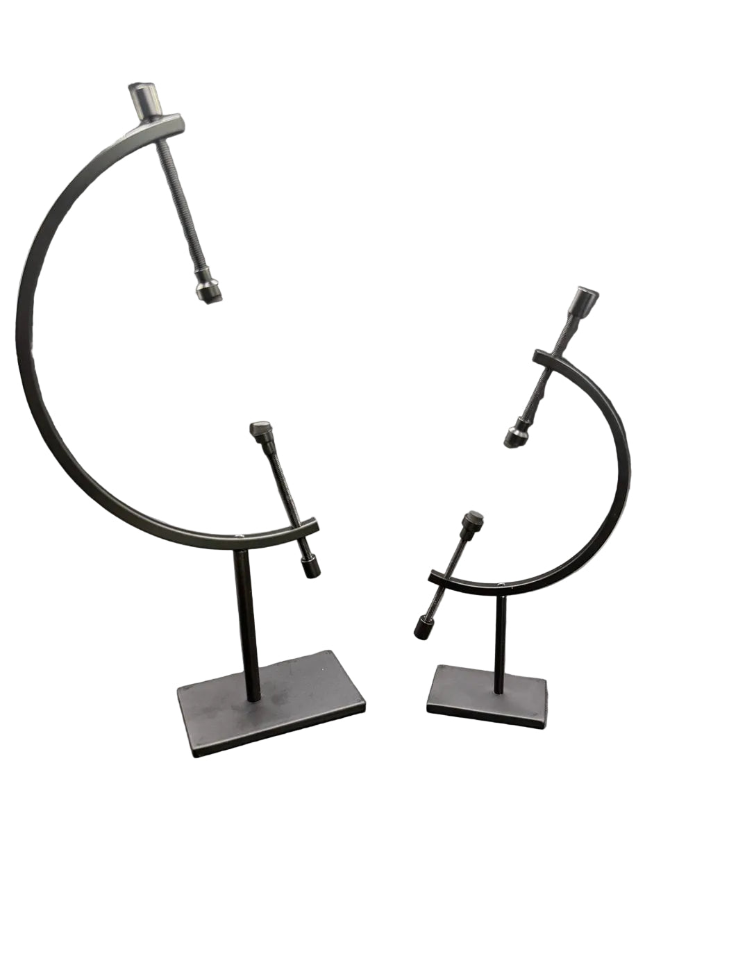 Caliper Display Stand for Meteorites and Specimens, Black Metal, Small or Large