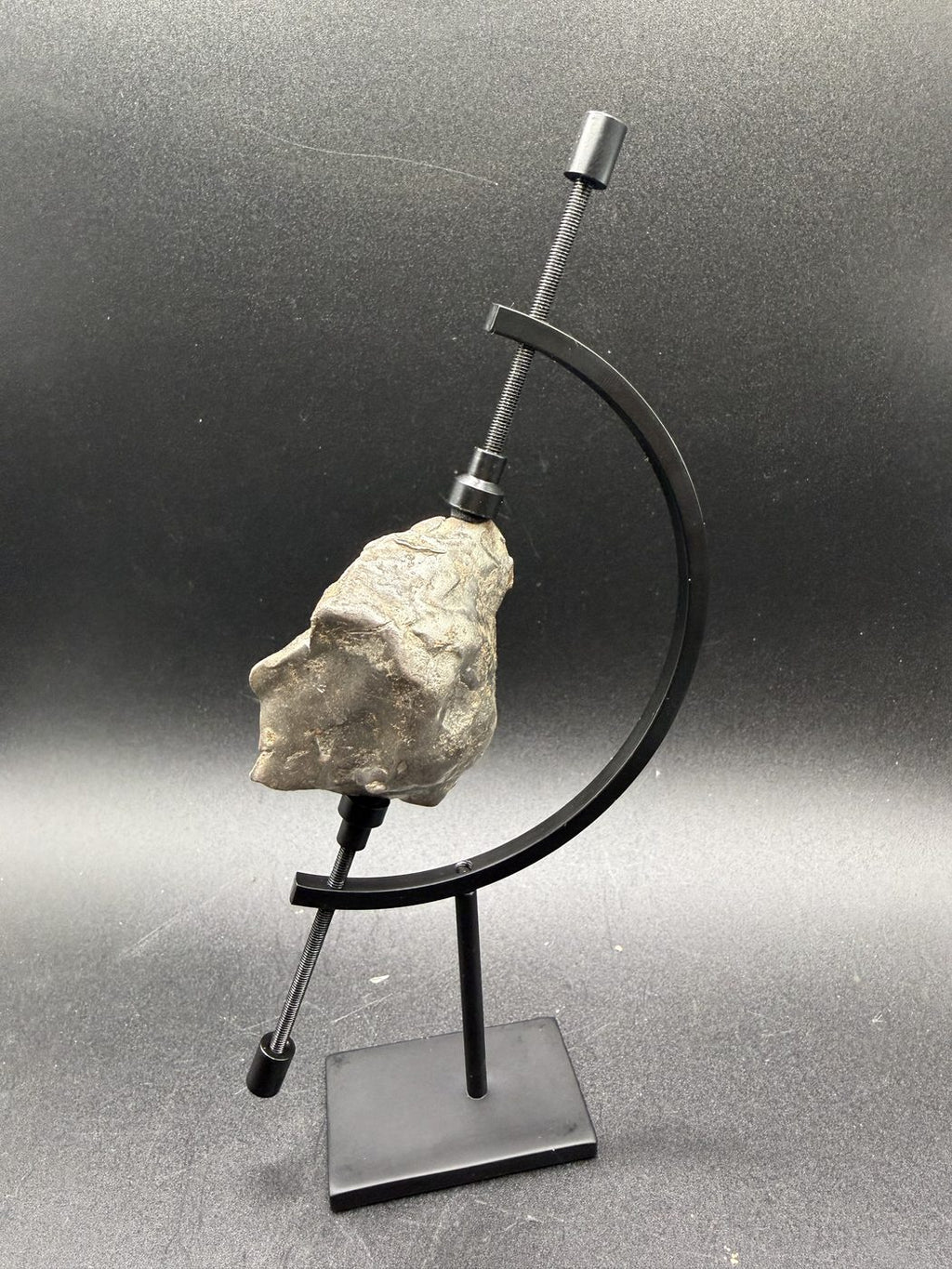 Caliper Display Stand for Meteorites and Specimens, Black Metal, Small or Large