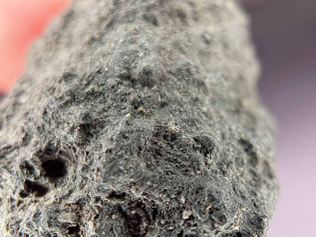 Microtexture close-up of probable CM2 carbonaceous chondrite meteorite matrix
