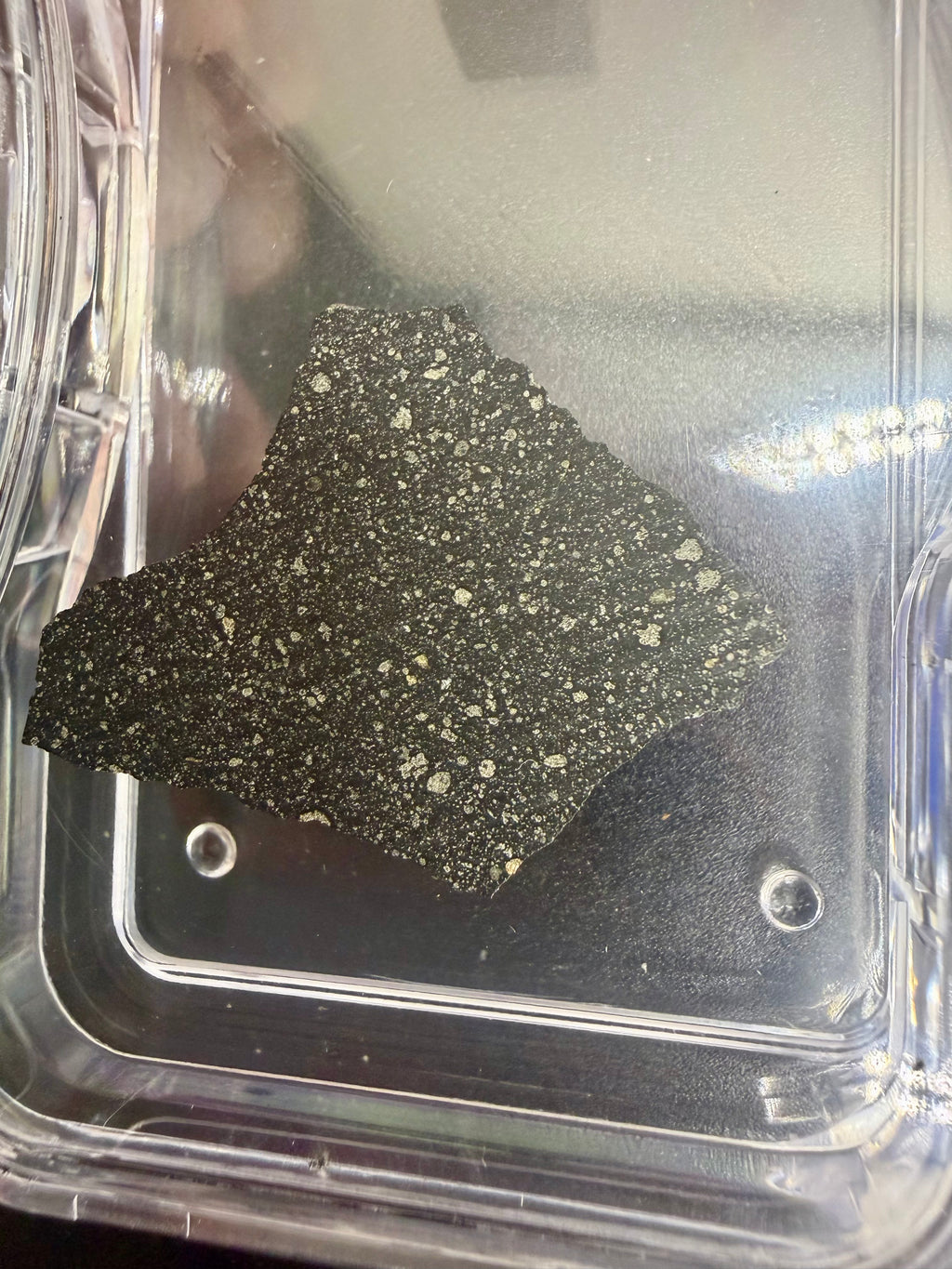 Detailed texture of Murchison CM2 carbonaceous chondrite showing fine-grained matrix
