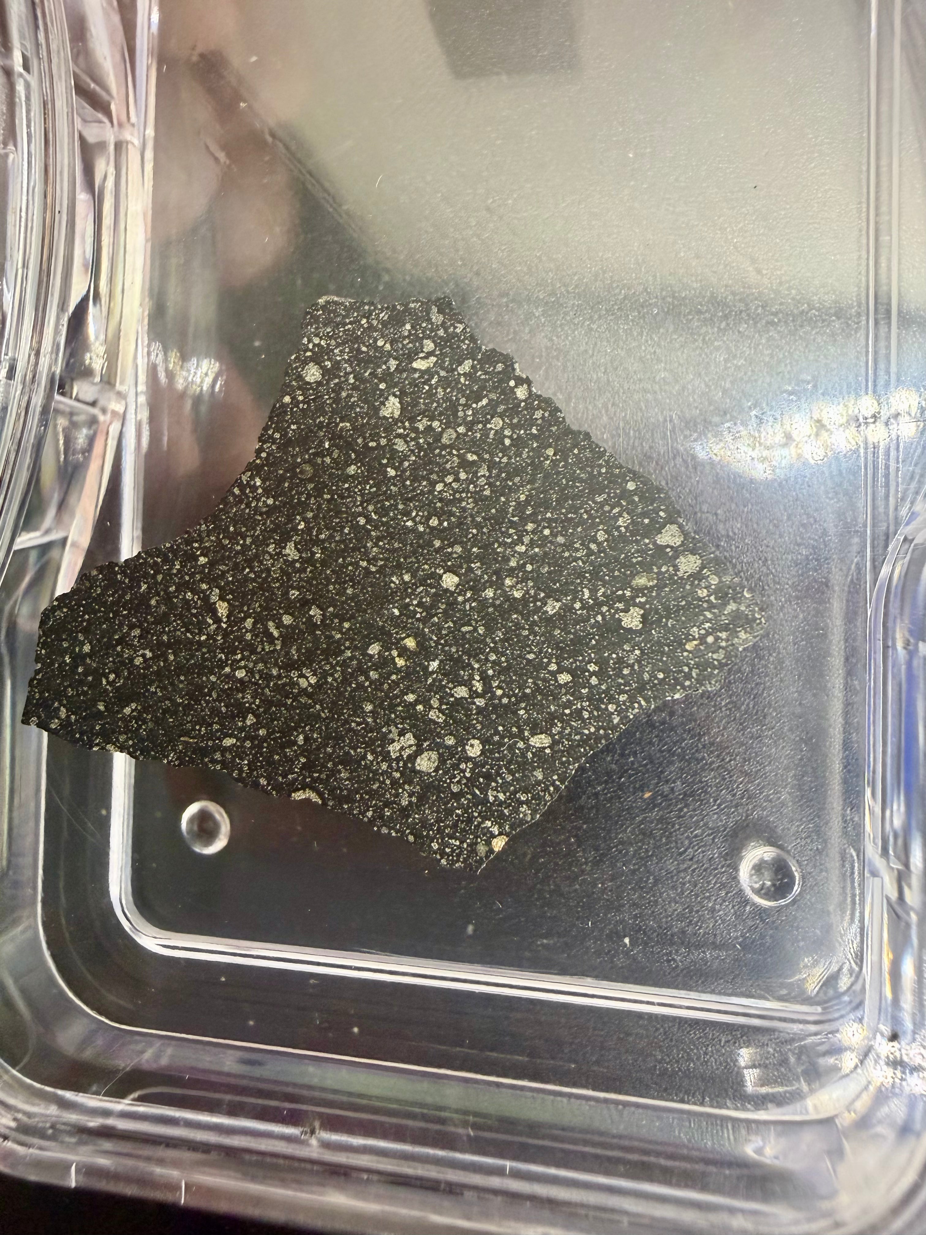 Detailed texture of Murchison CM2 carbonaceous chondrite showing fine-grained matrix
