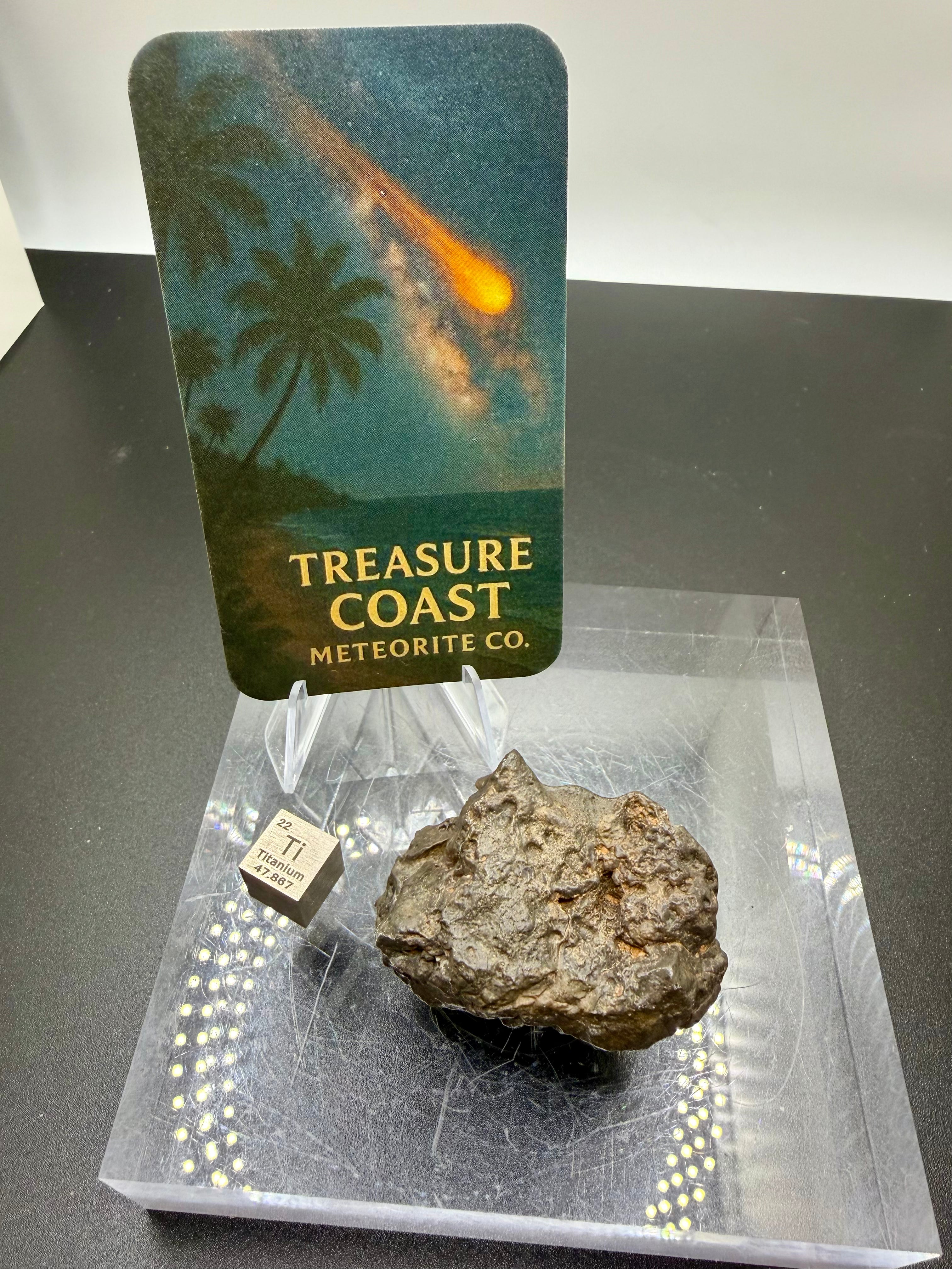 NWA 17706 lunar meteorite 45.40g with 1cm scale cube and certificate of authenticity