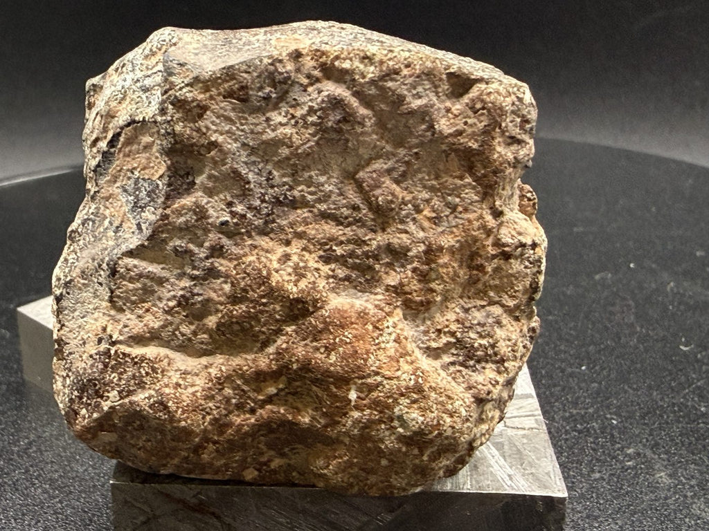 Reverse exterior view of NWA 17918 Diogenite-pm meteorite showing uncut original surface, 123.55g