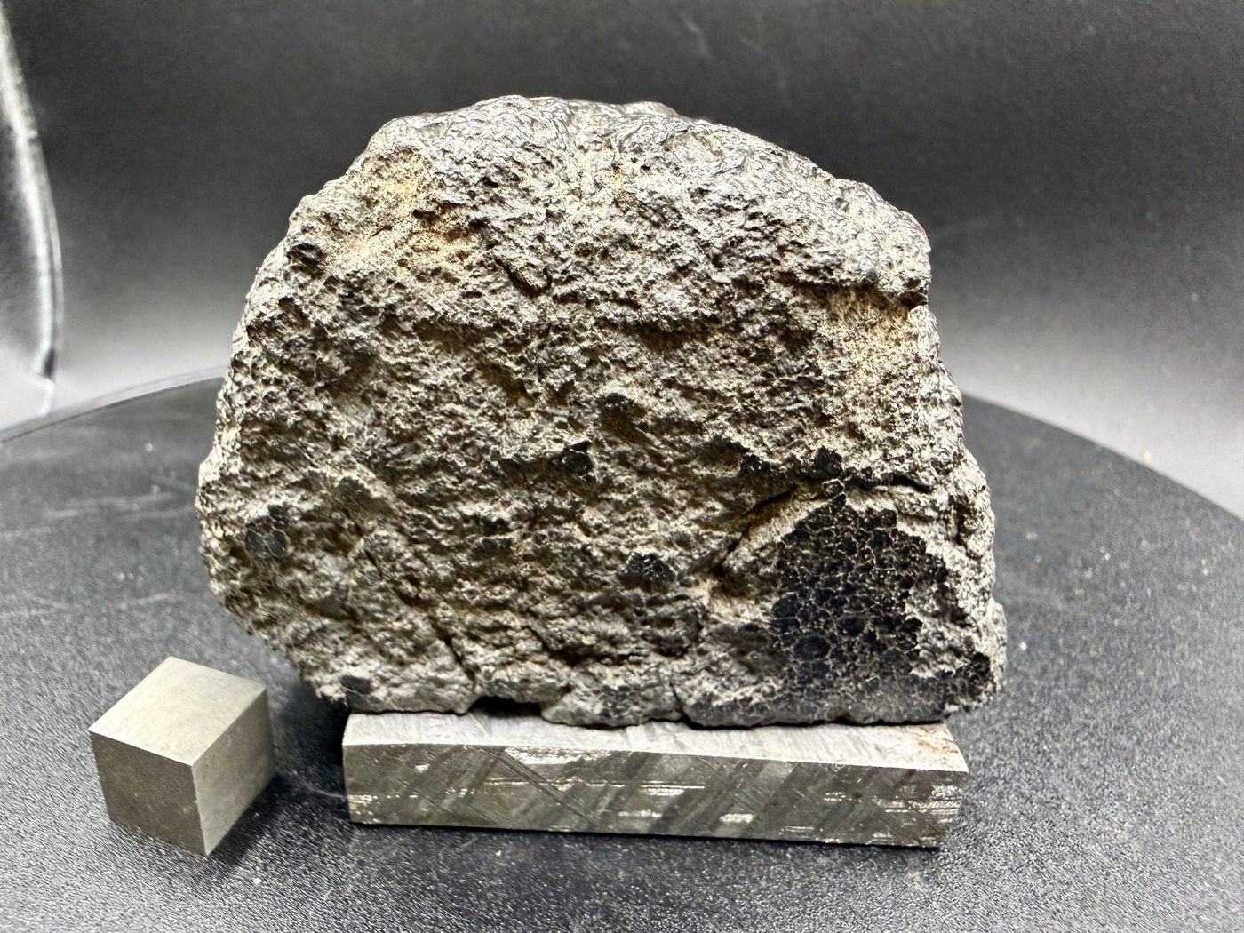 NWA 17920 CK6 Carbonaceous Chondrite Meteorite End Cut, Main Mass with Primary Fusion Crust, 279.83g