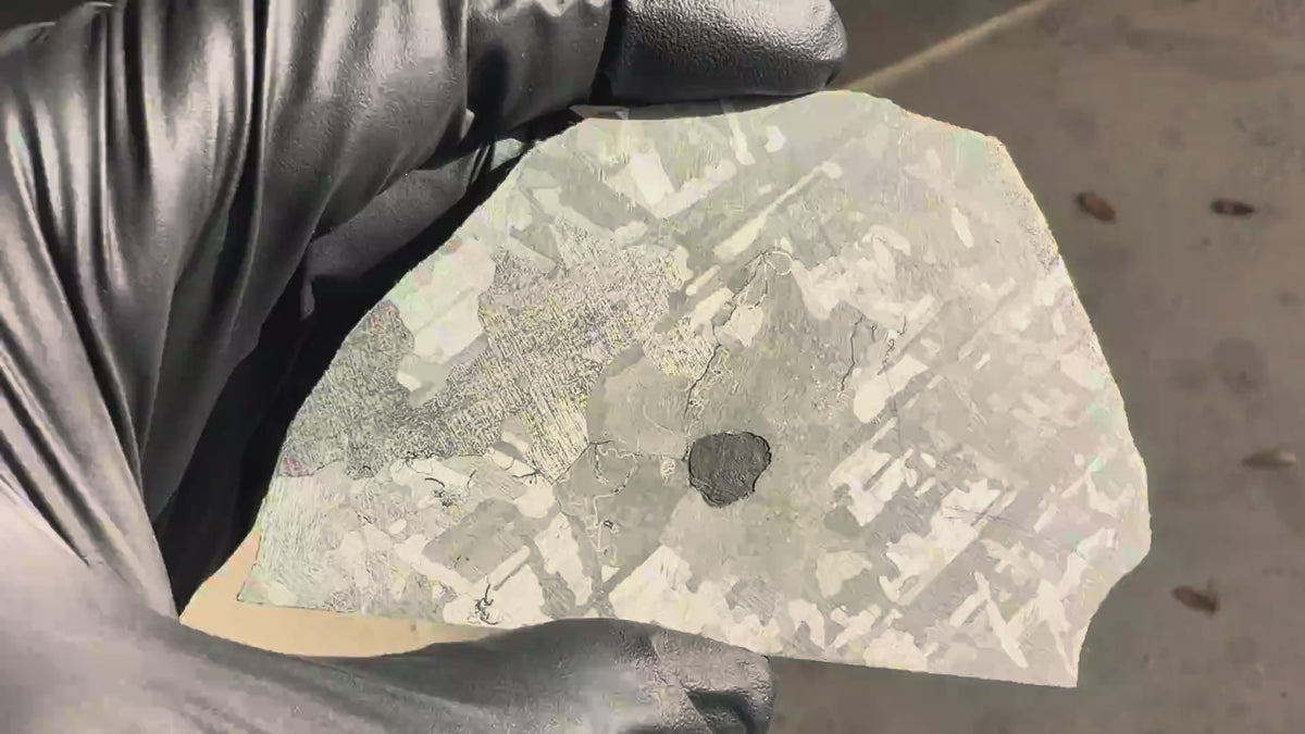 Mount Dooling Iron Meteorite Slice, IC, 105.76g, Neumann Bands with Dark Inclusion