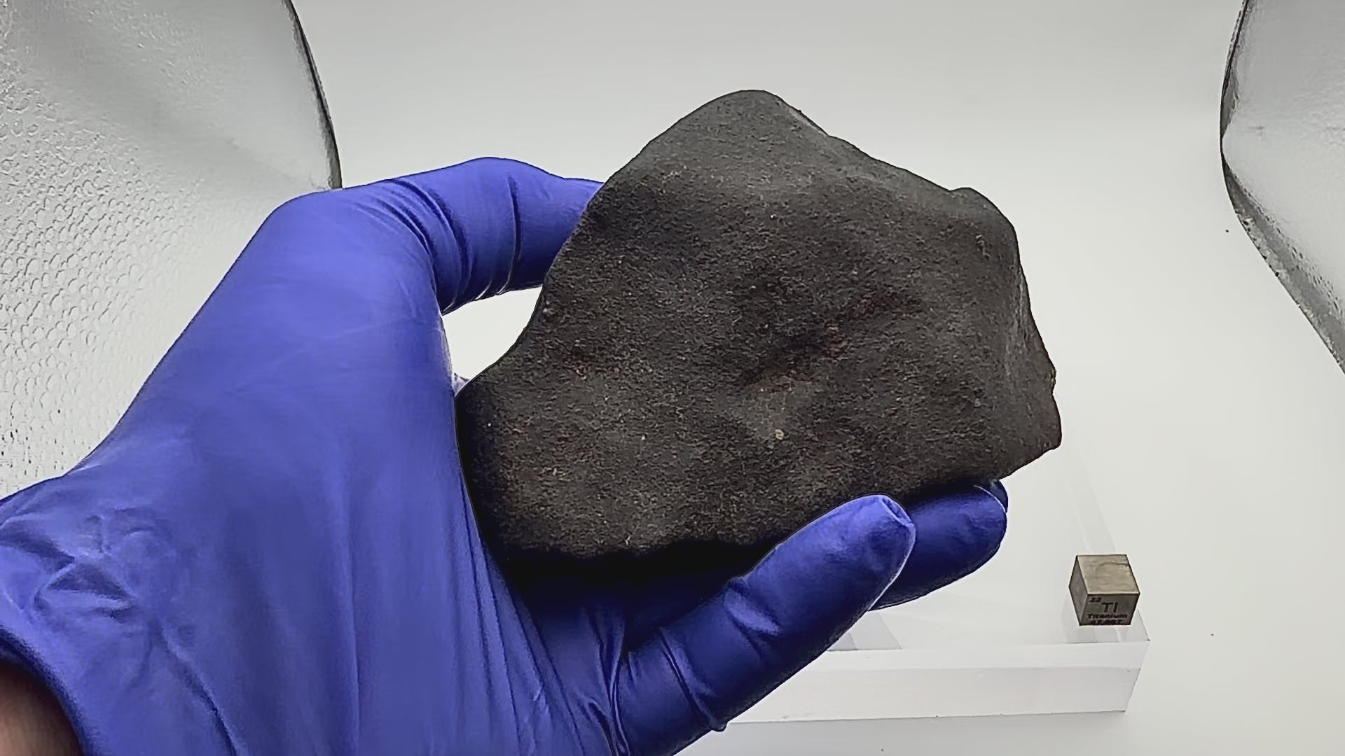 NWA XXX Ordinary Chondrite Meteorite Individual, unclassified, 820.15g, Flight Oriented with Contraction Cracks