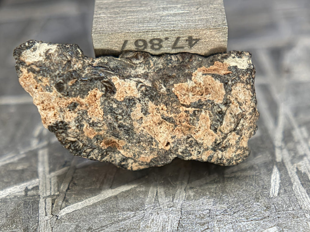 Rafsa 005 Angrite Meteorite End Cut, Plutonic Angrite, 1.09g, Protogranular Texture