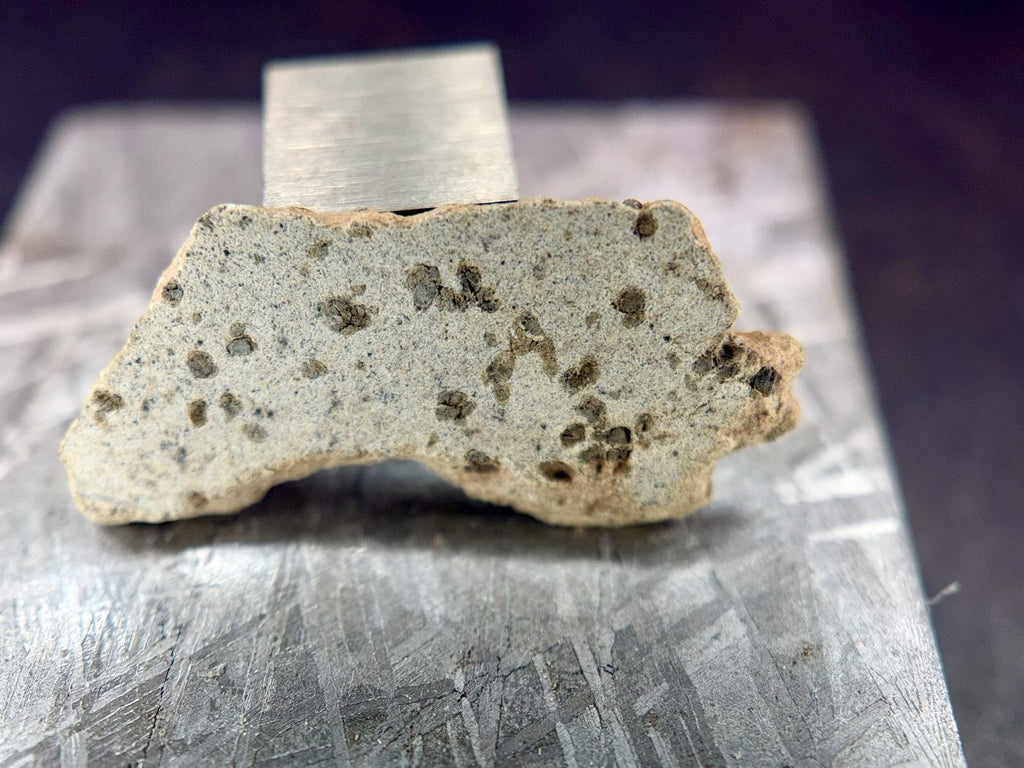 Tarkint 001 Martian meteorite 1.27 g full slice, reverse cut face view